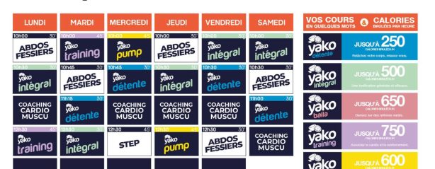 218 planning salle de sport quimper