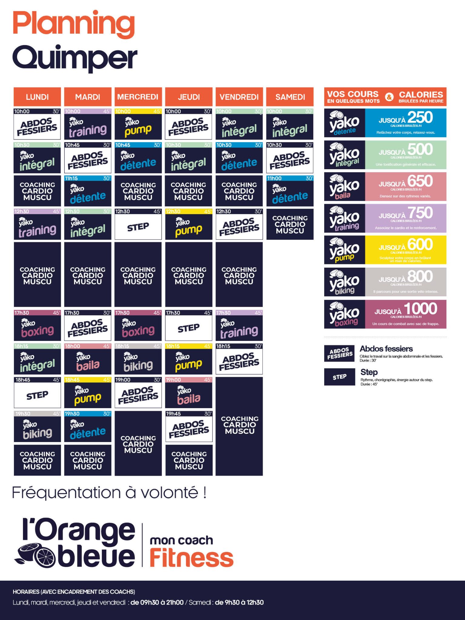 218 planning salle de sport quimper