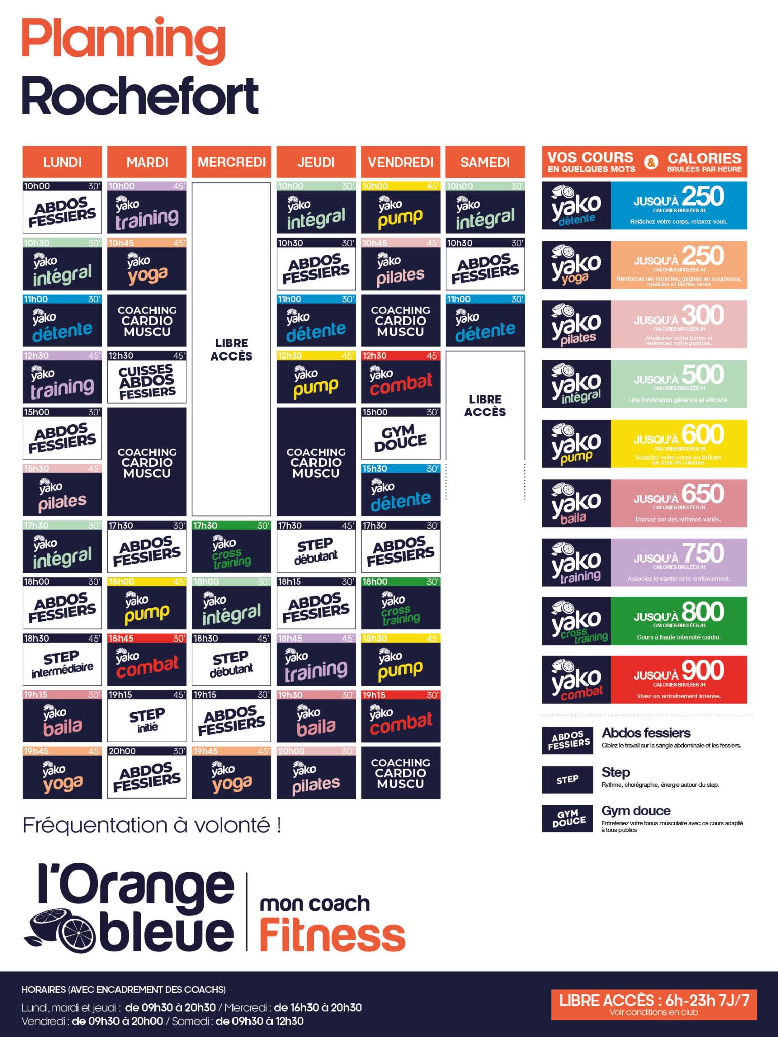 228 planning salle de sport rochefort