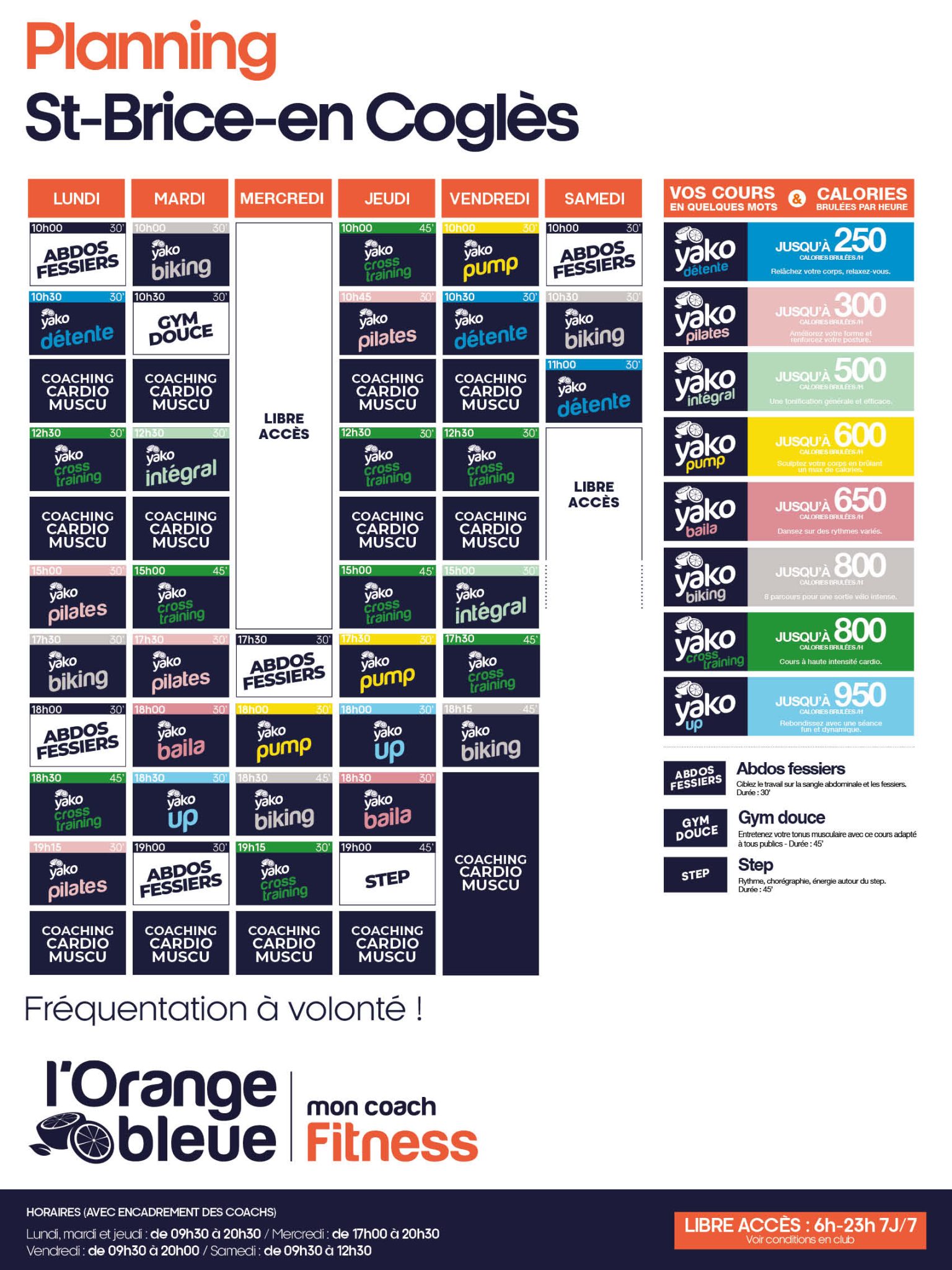 237 planning salle de sport saint brice en cogles