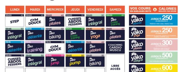 392 planning salle de sport pouzauges