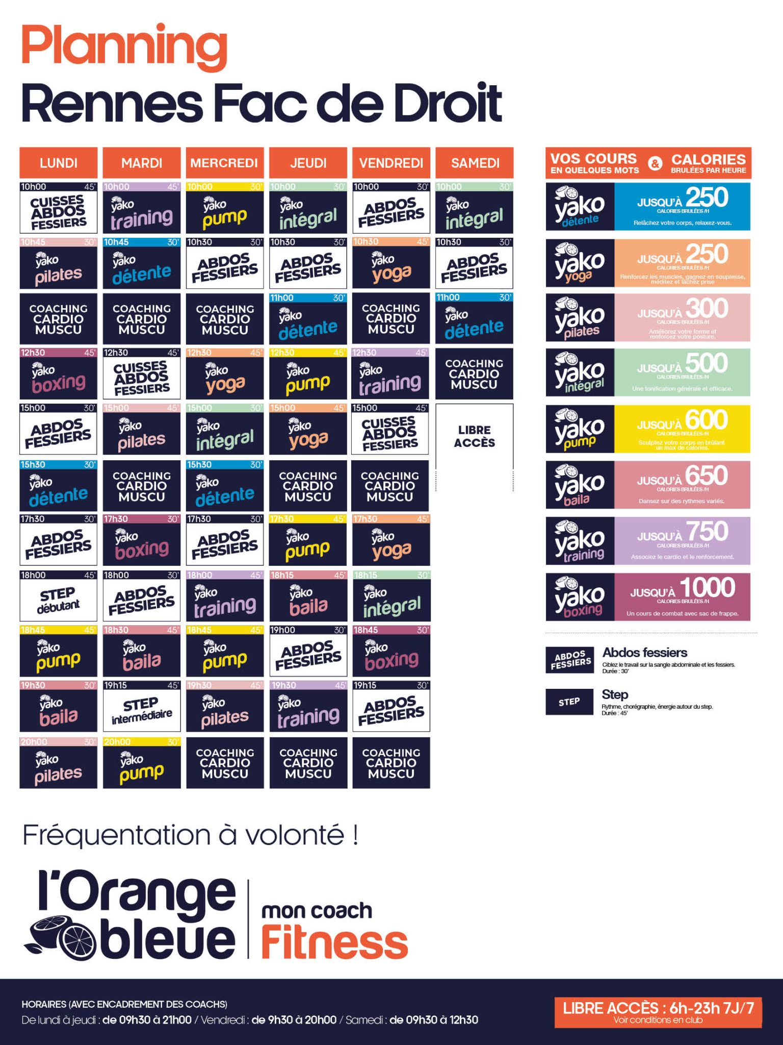 406 planning salle de sport rennes fac de droit