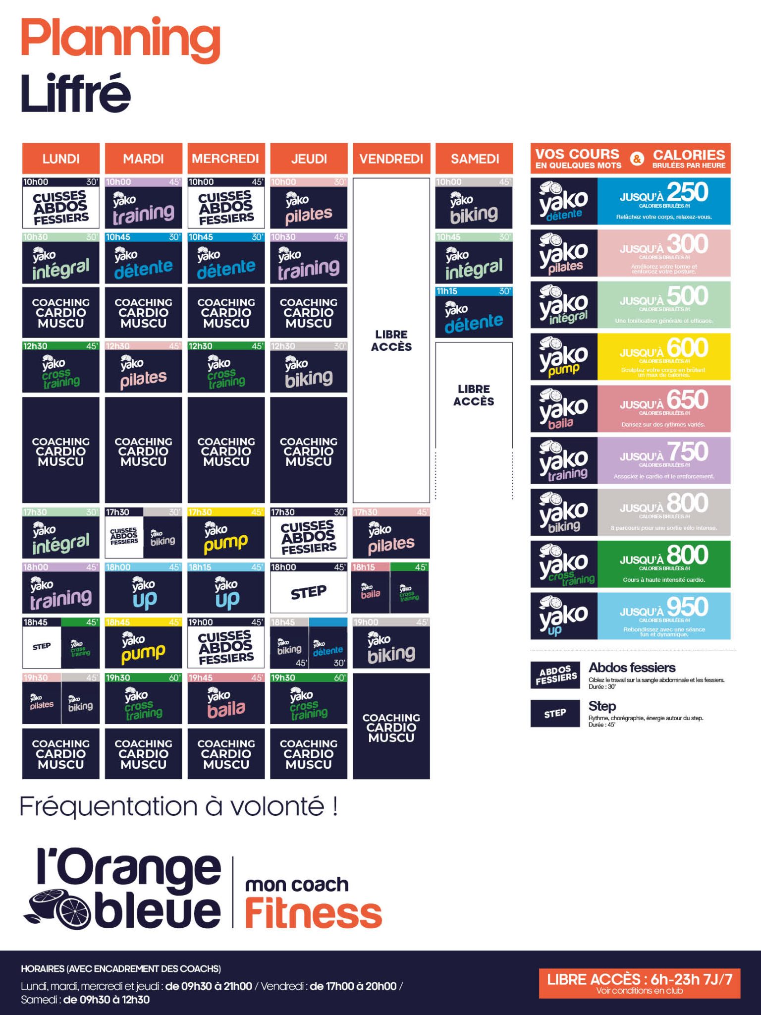 409 planning salle de sport liffre