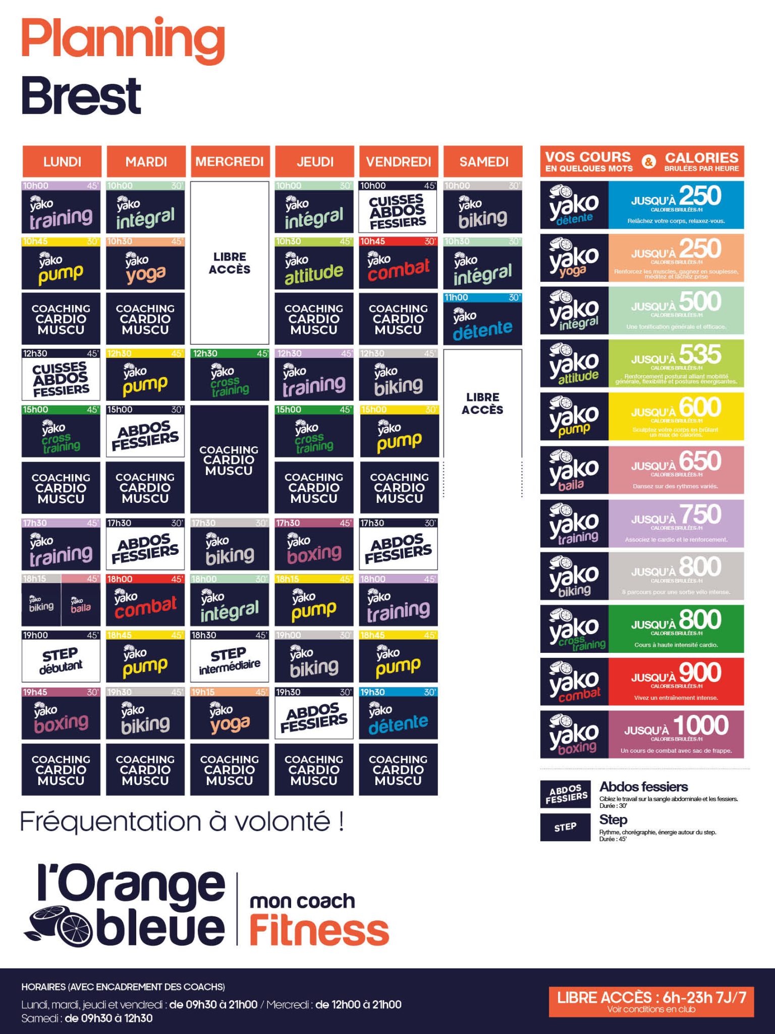44 planning salle de sport brest