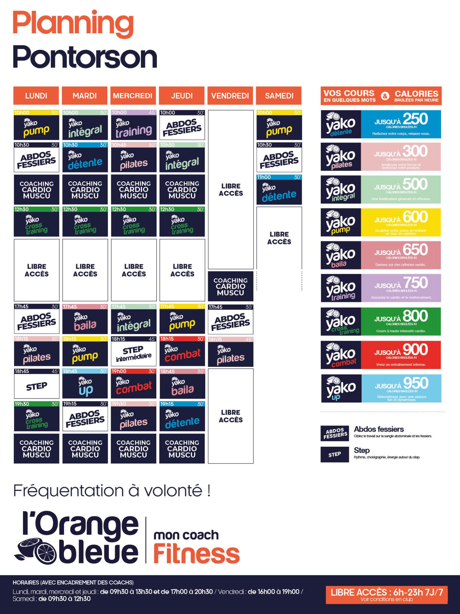 460 planning salle de sport pontorson