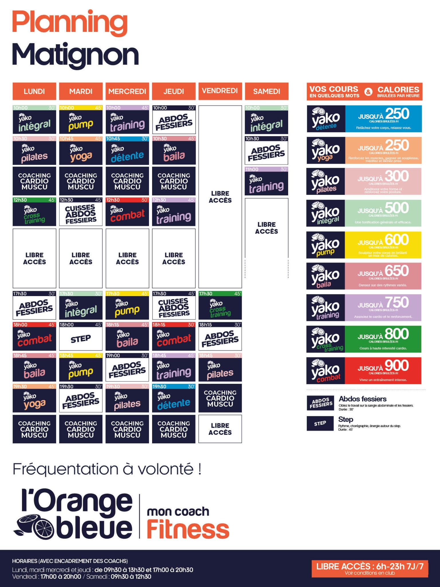 491 planning salle de sport matignon