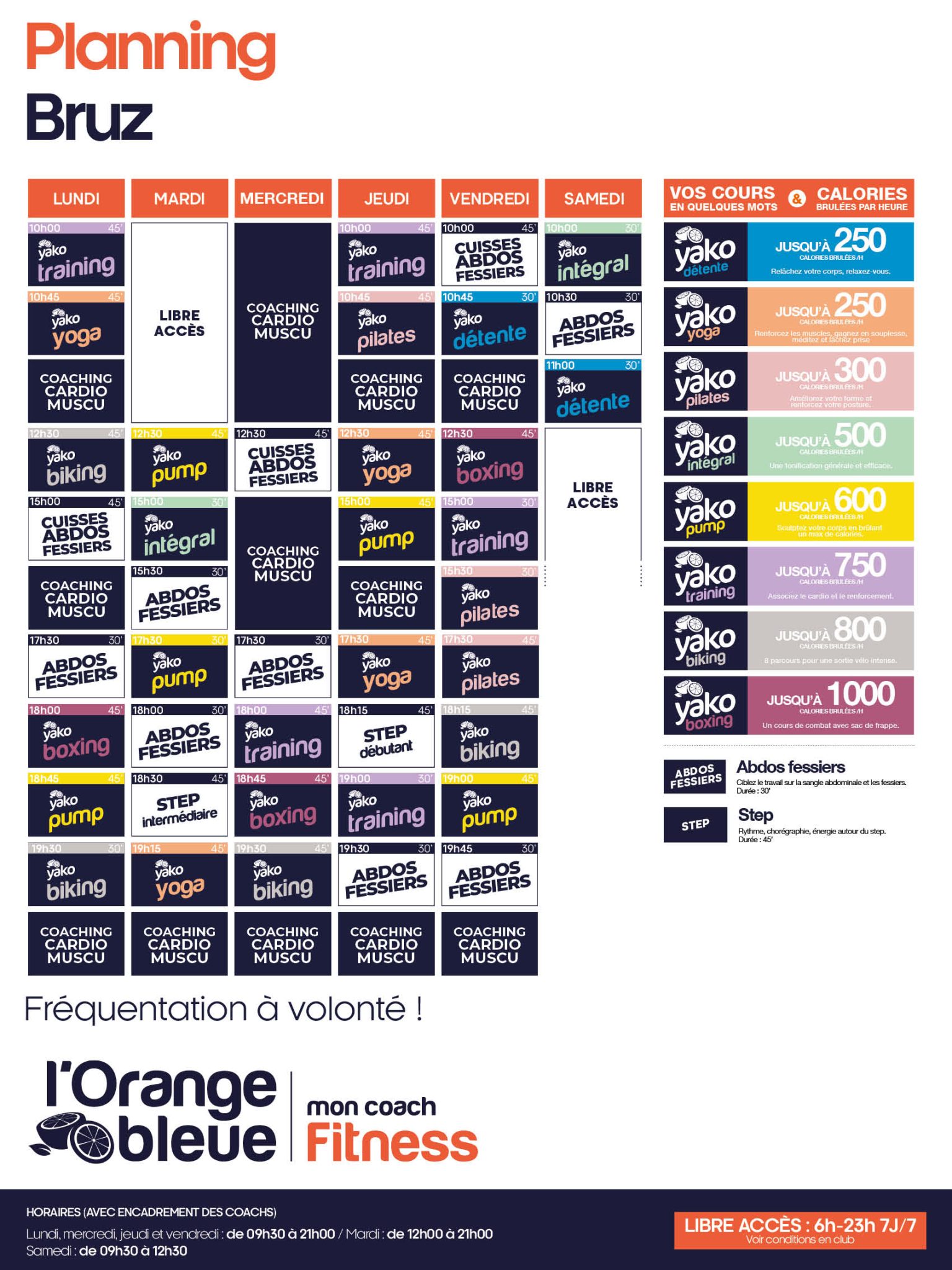 50 planning salle de sport bruz
