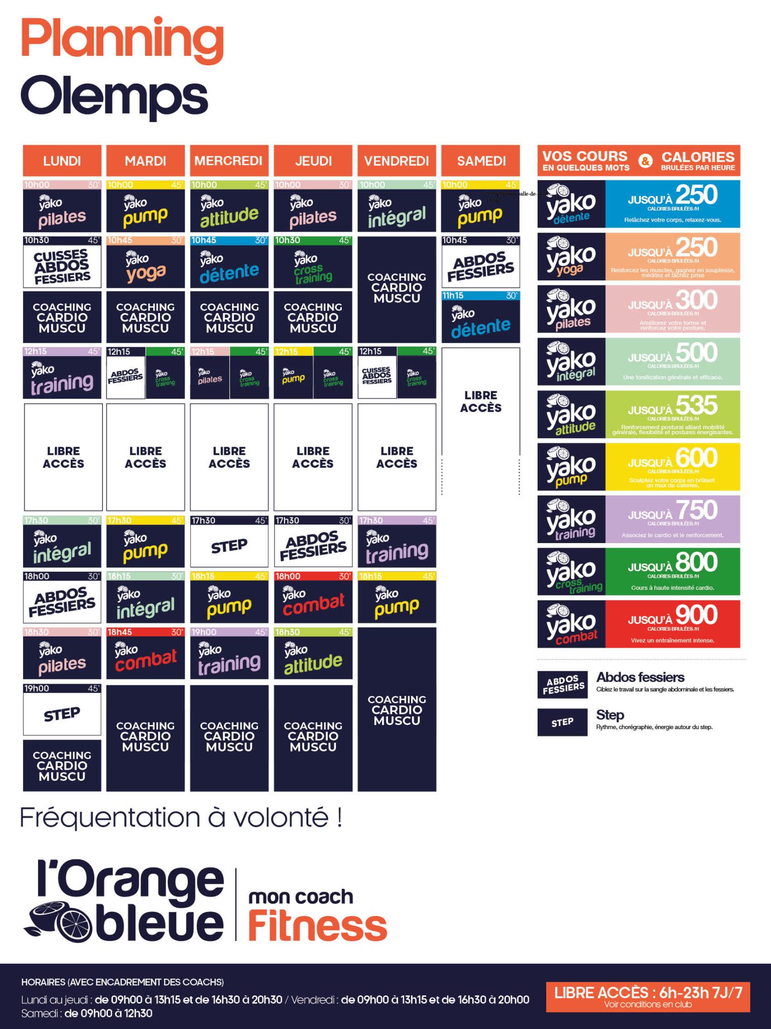 598 planning salle de sport olemps