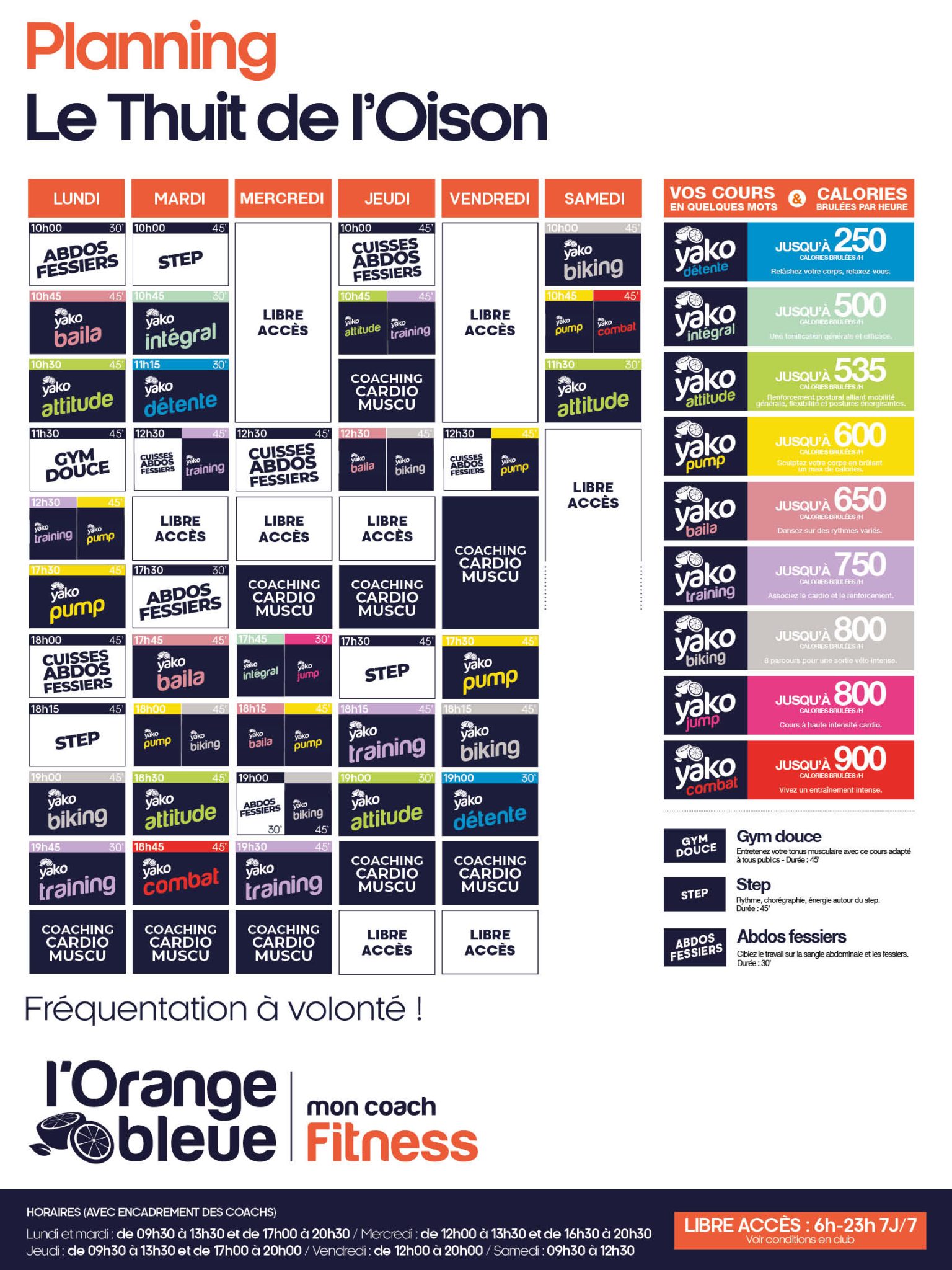 607 planning salle de sport le thuit de loison
