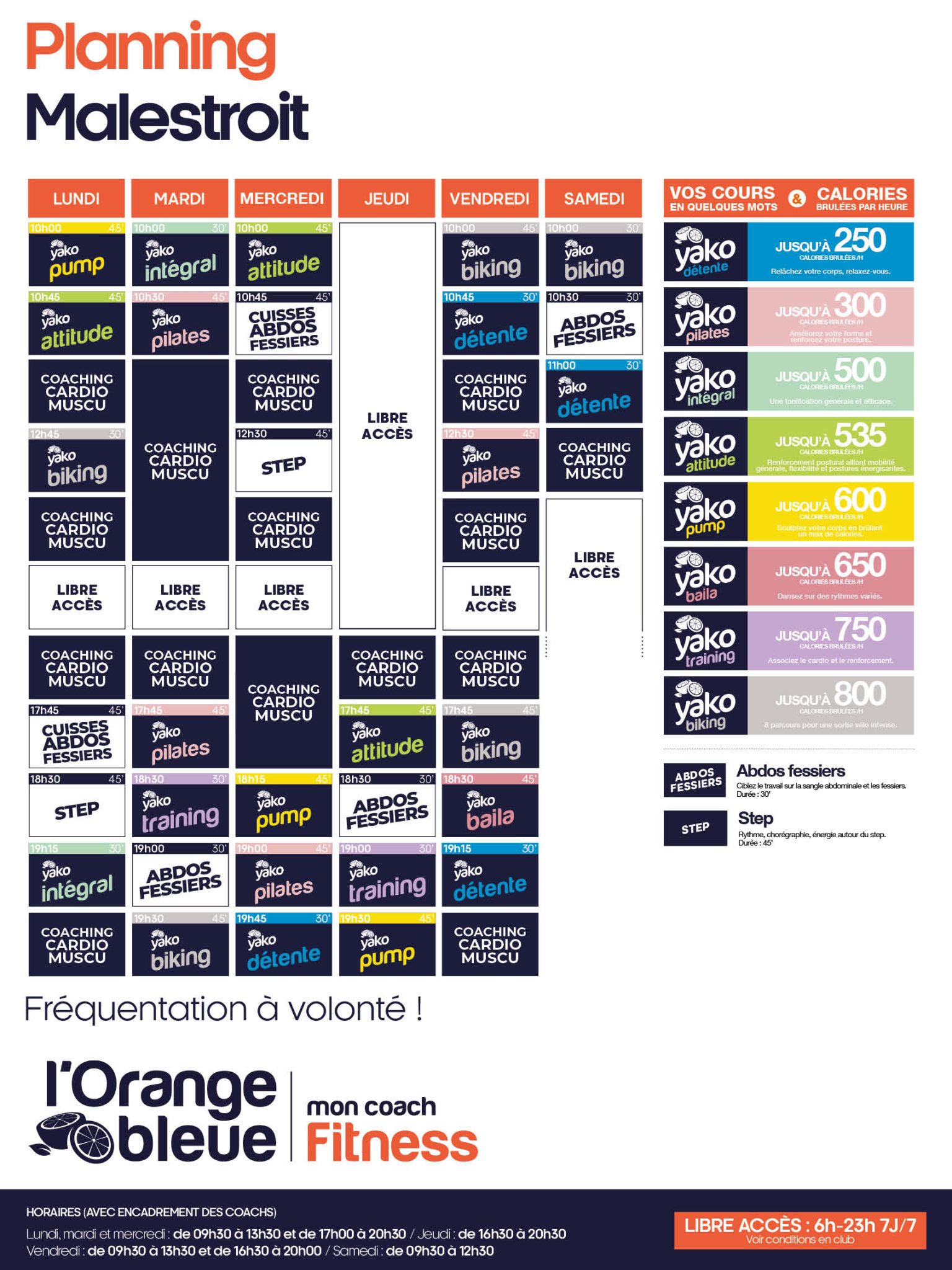 611 planning salle de sport malestroit