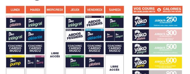 619 planning salle de sport limoges nord