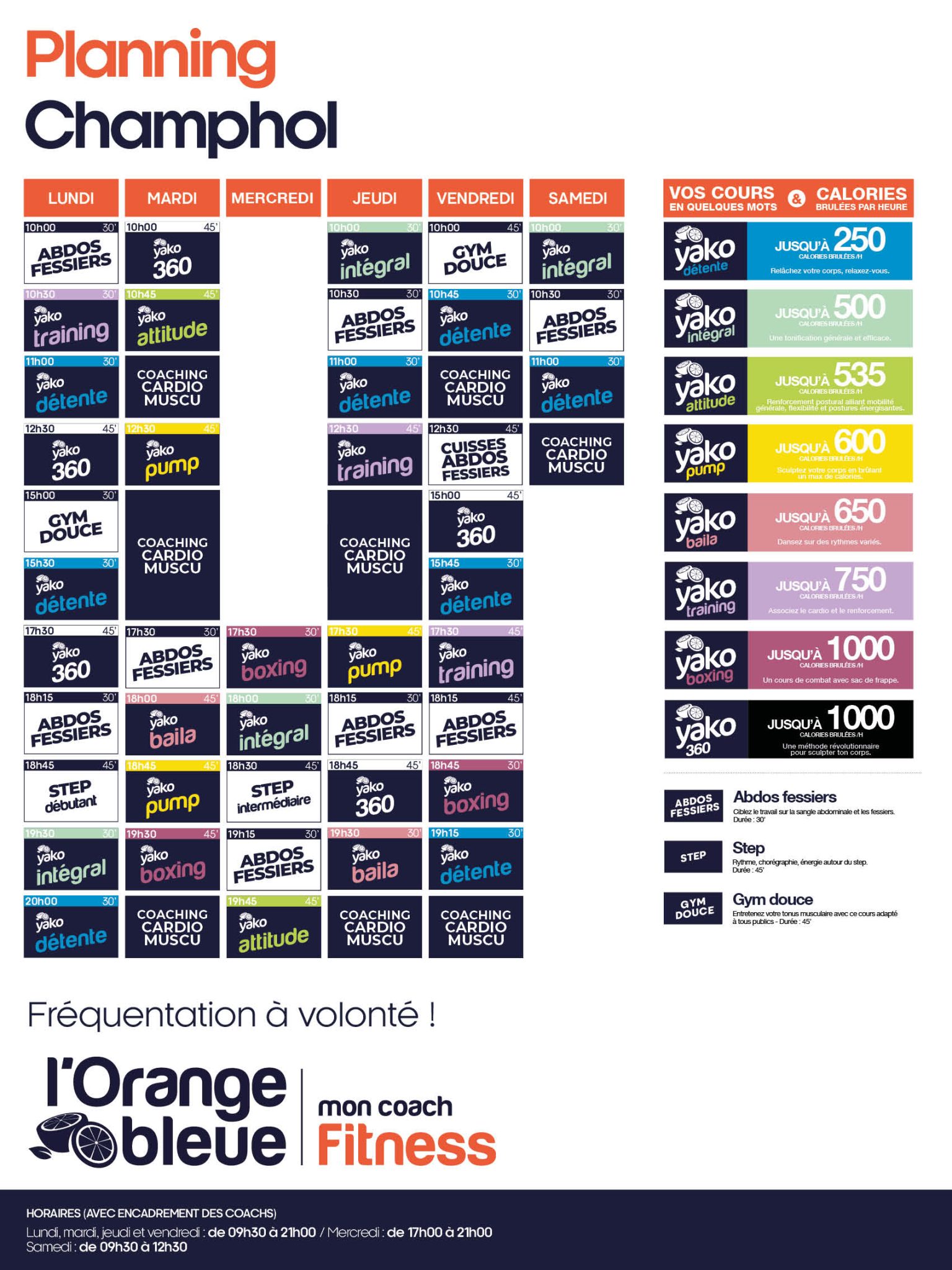 64 planning salle de sport champhol