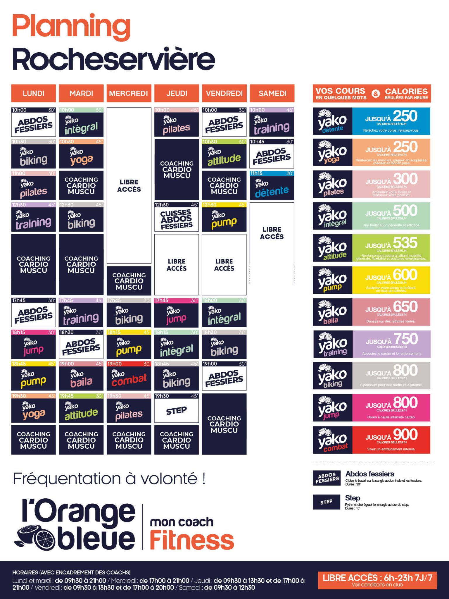 646 planning salle de sport rocheserviere