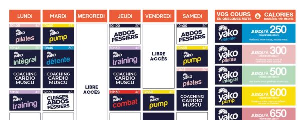 701 planning salle de sport saint jean dillac