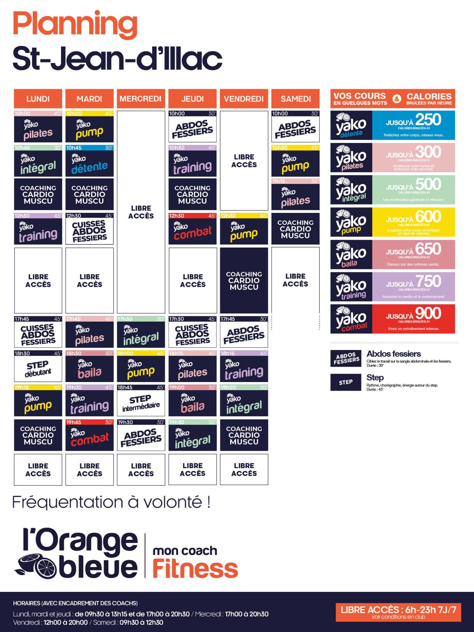 701 planning salle de sport saint jean dillac