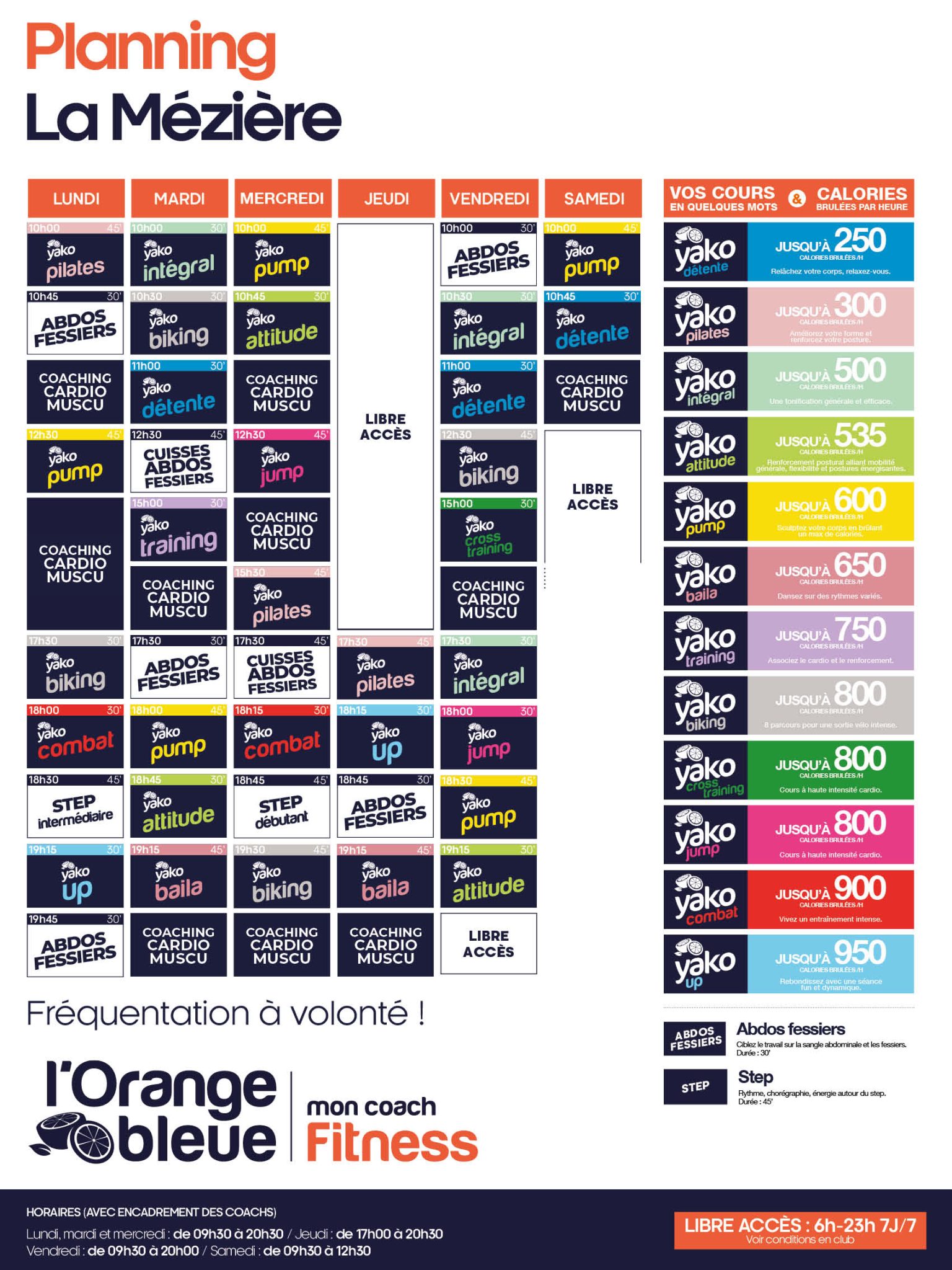 724 planning salle de sport la meziere