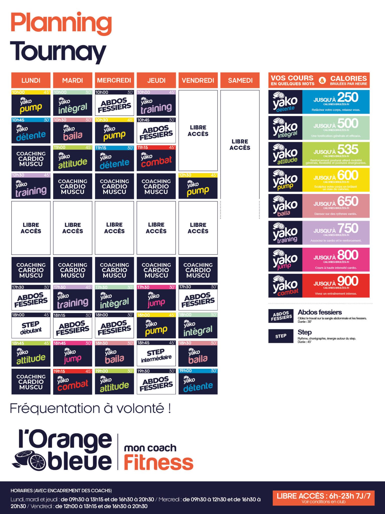 747 planning salle de sport tournay