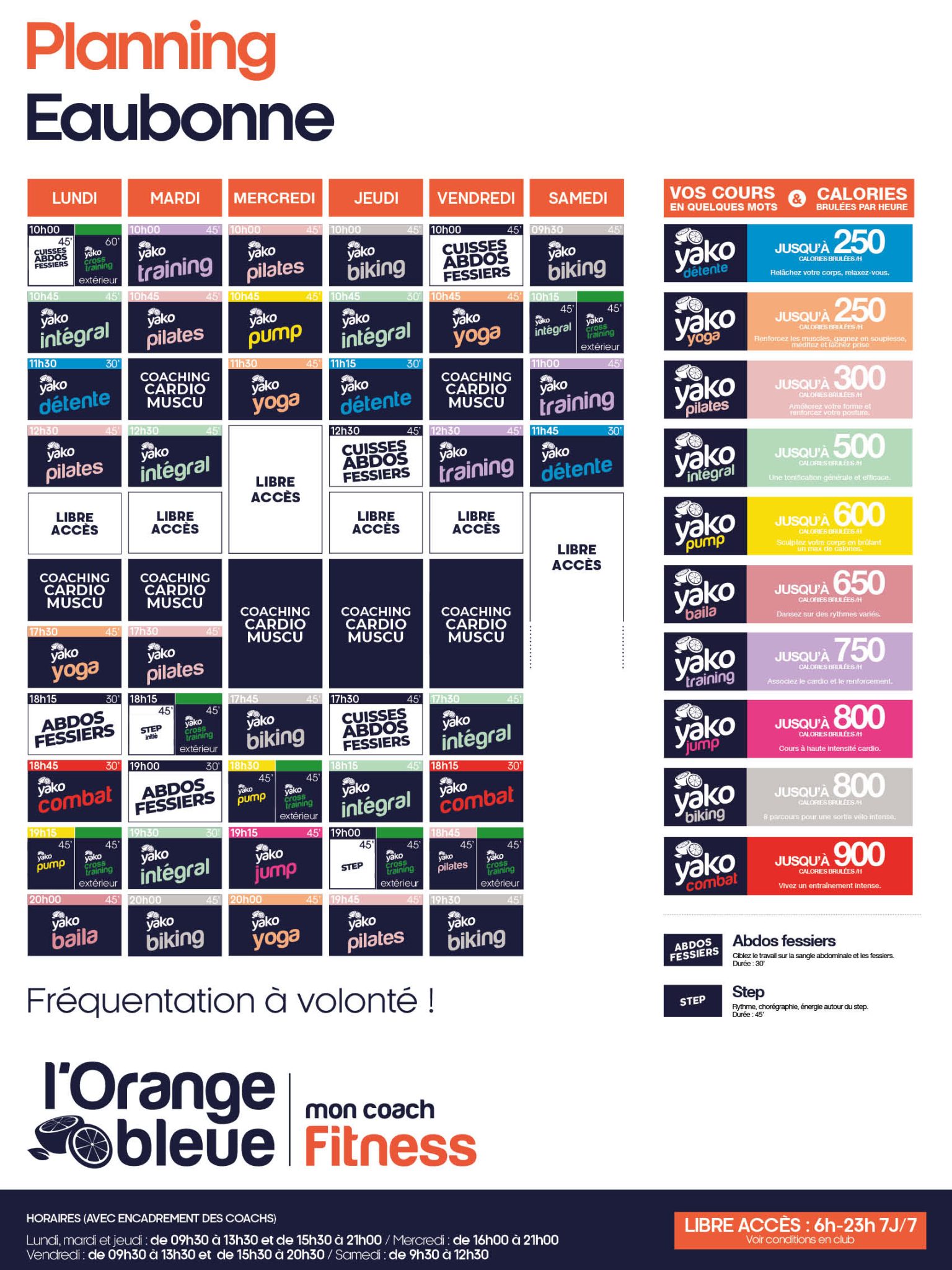 99 planning salle de sport eaubonne
