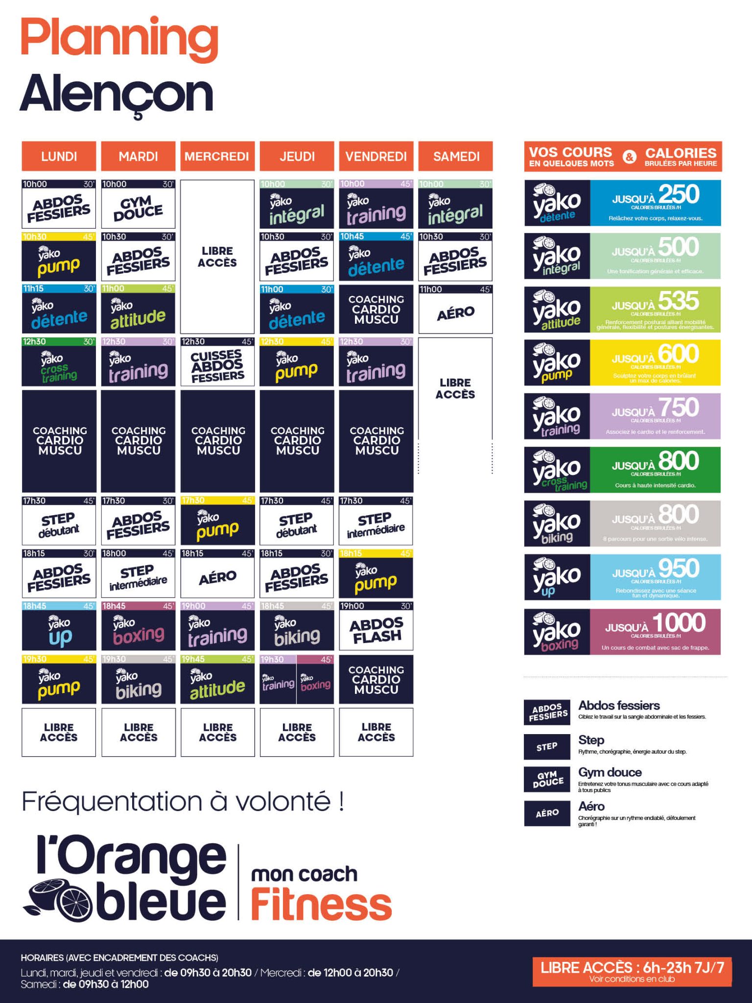 12 planning salle de sport alencon