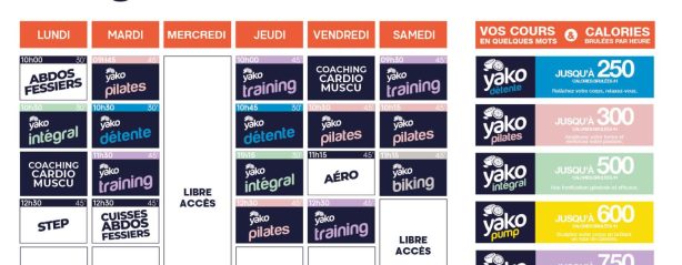 814 planning salle de sport merignac