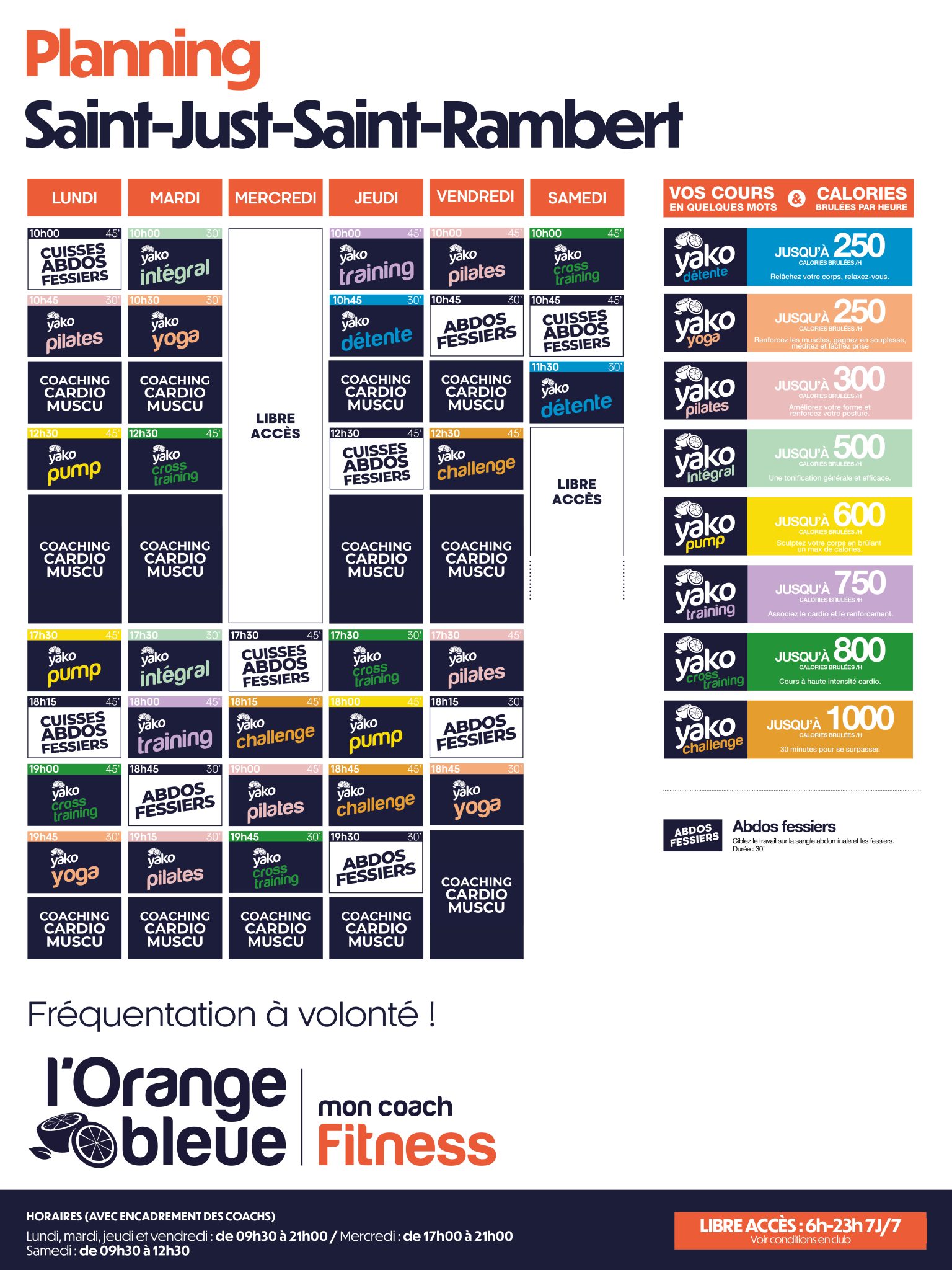 825 planning salle de sport saint just saint rambert