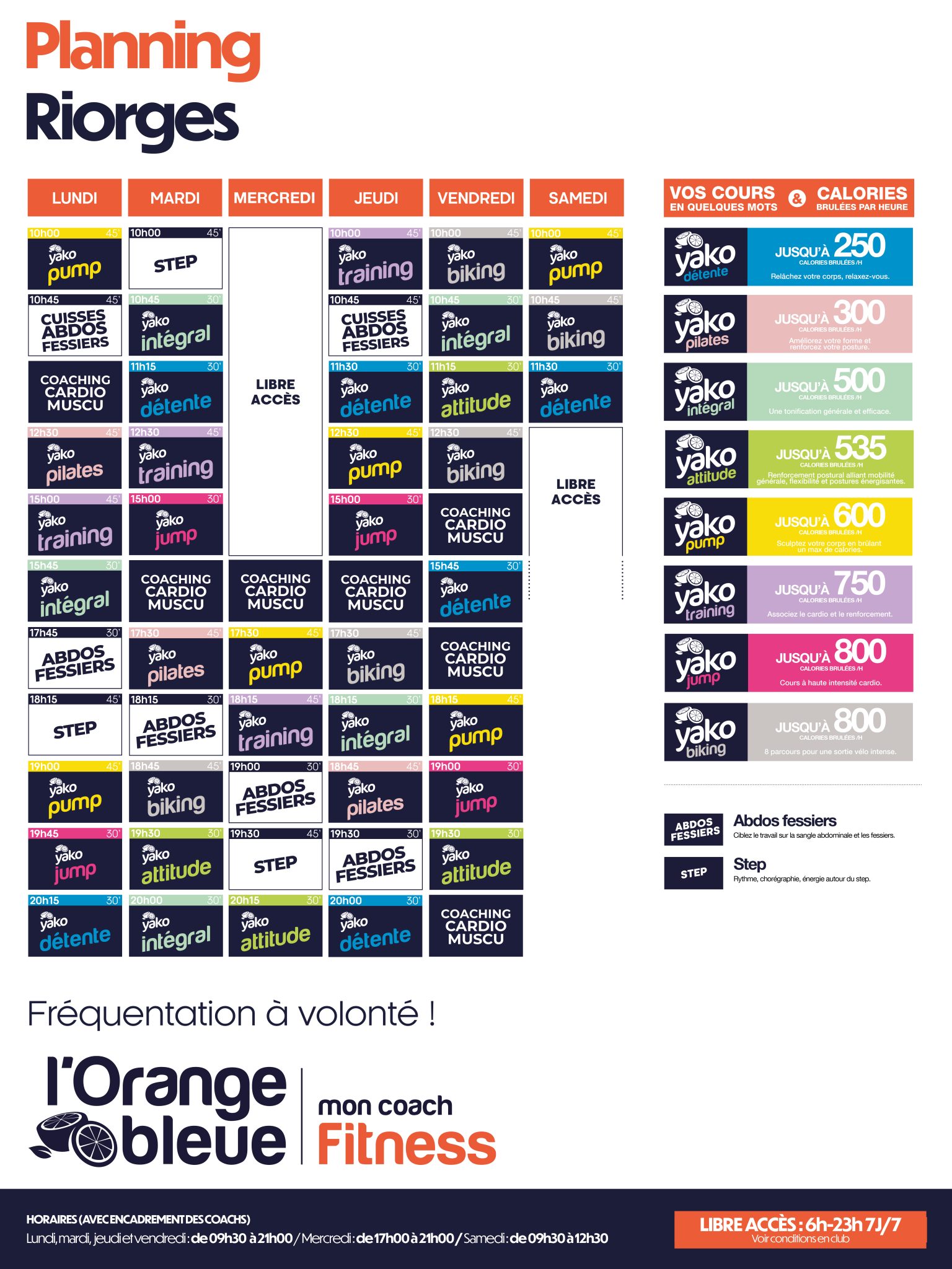 826 planning salle de sport riorges