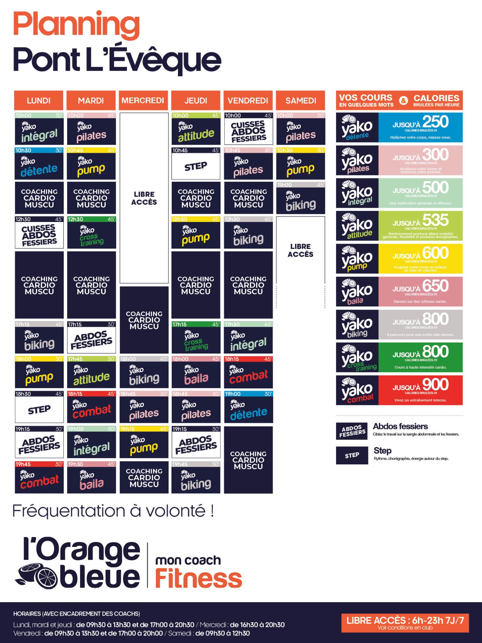 827 planning salle de sport pont l'évêque
