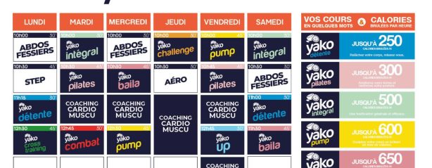 10 planning salle de sport aizenay