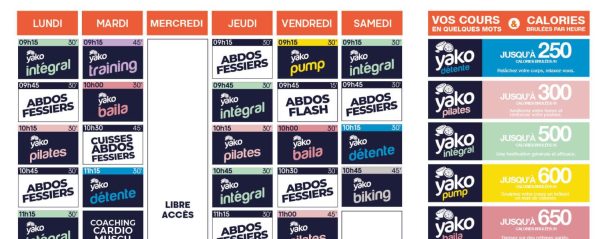 127 planning salle de sport la baule escoublac