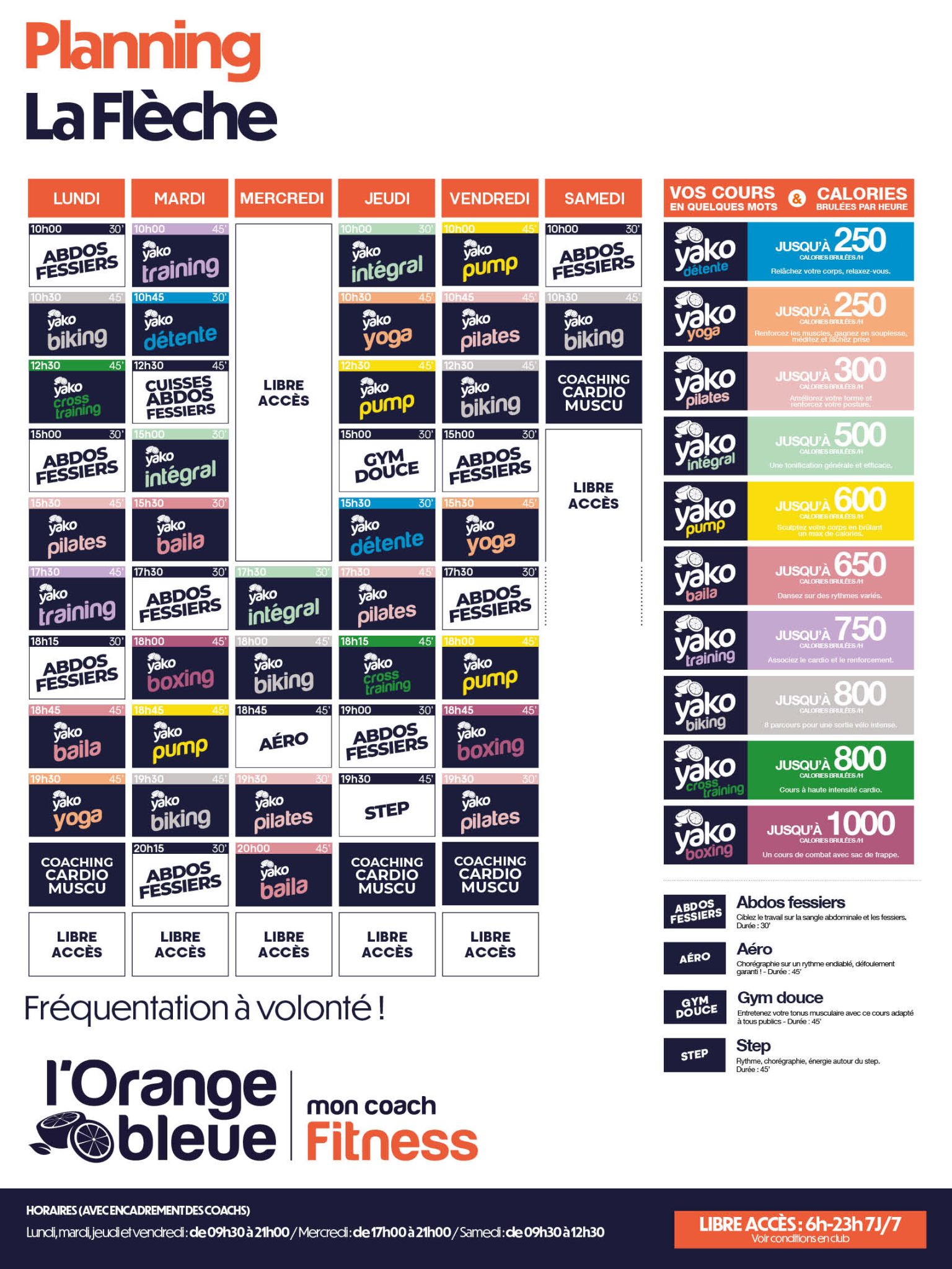 131 planning salle de sport la fleche
