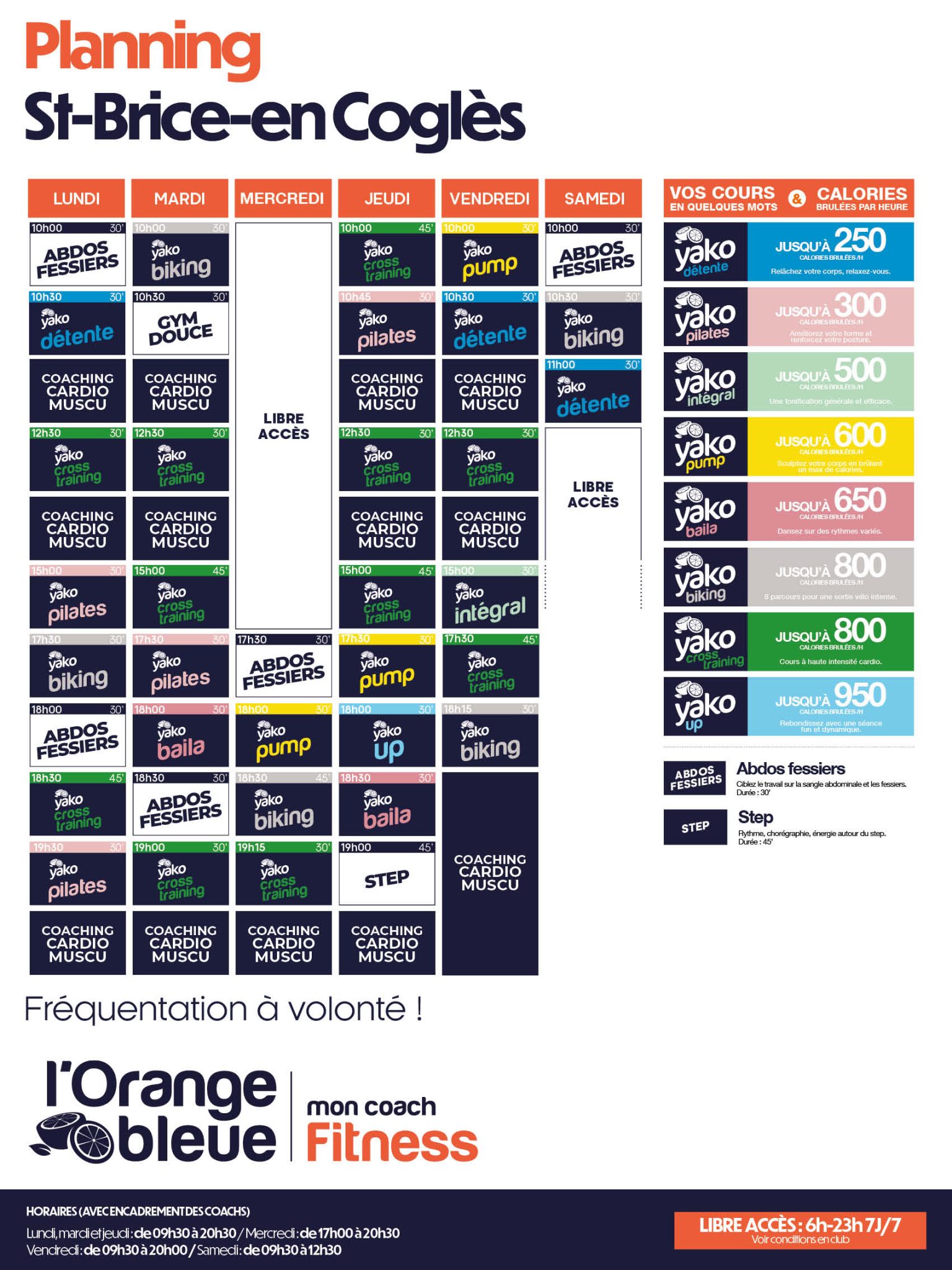 237 planning salle de sport saint brice en cogles
