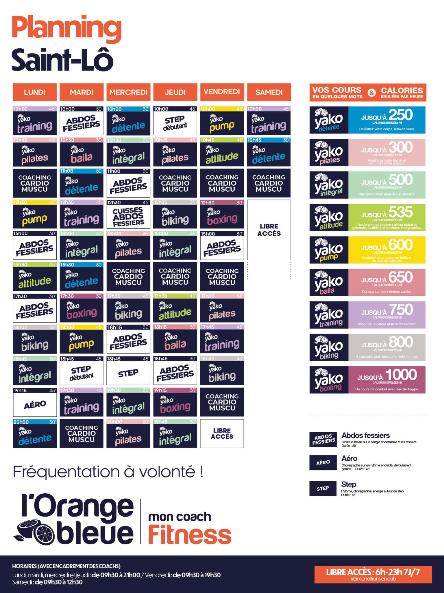 245 planning salle de sport saint lo