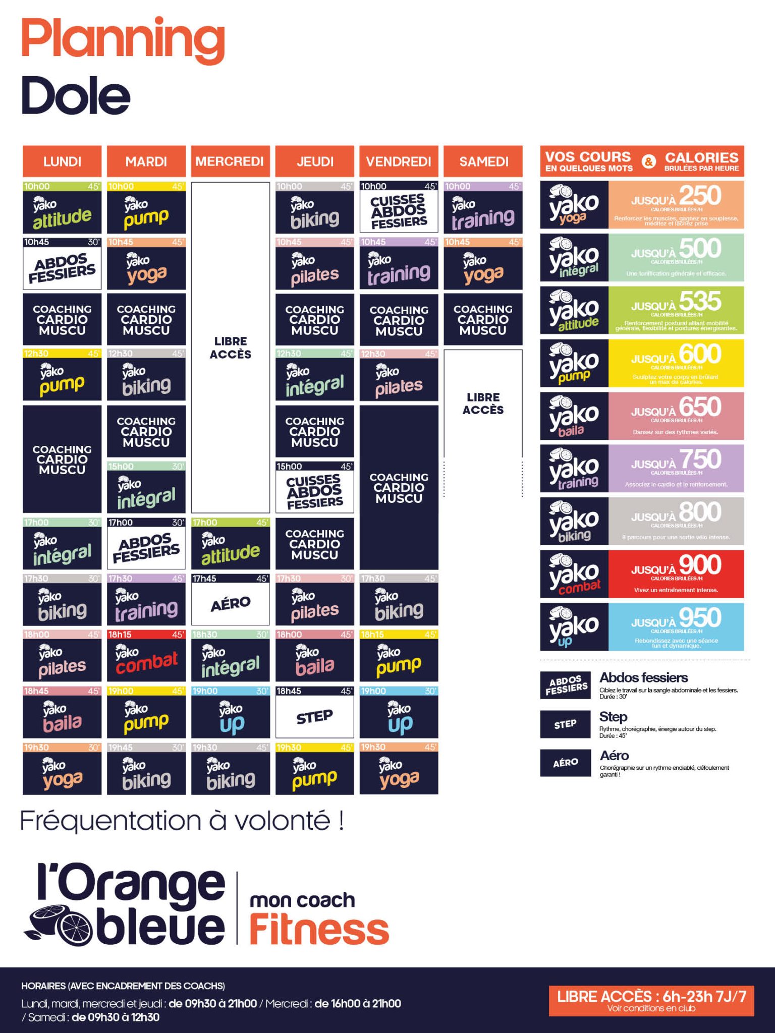 327 planning salle de sport dole