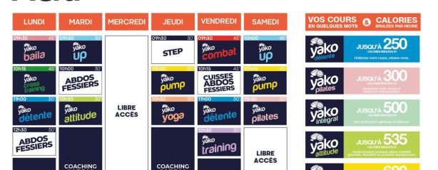 407 planning salle de sport meru