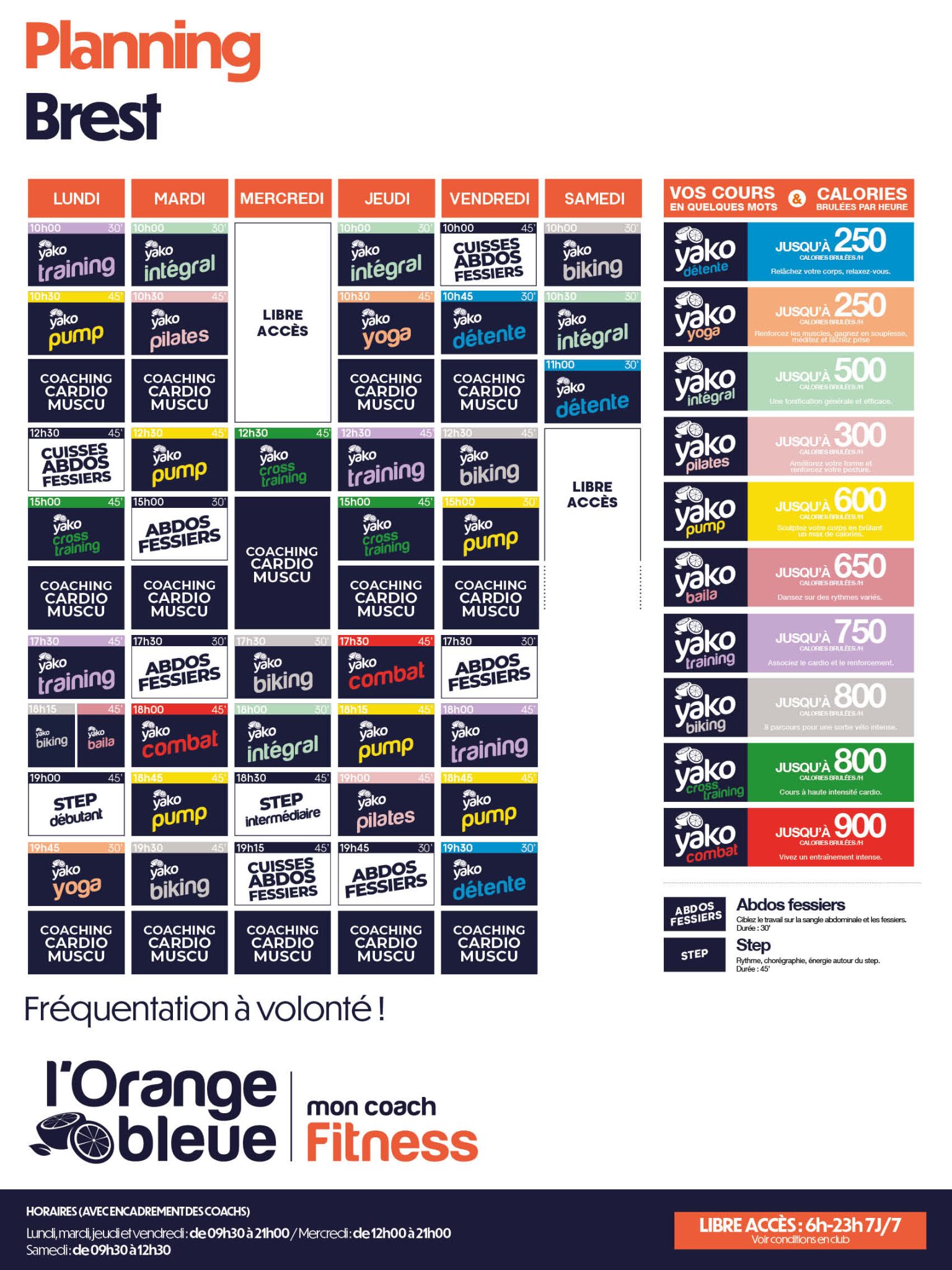 44 planning salle de sport brest