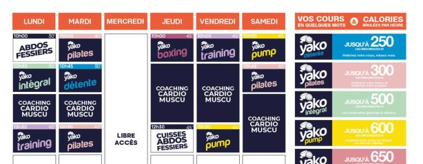 618 planning salle de sport saint ave
