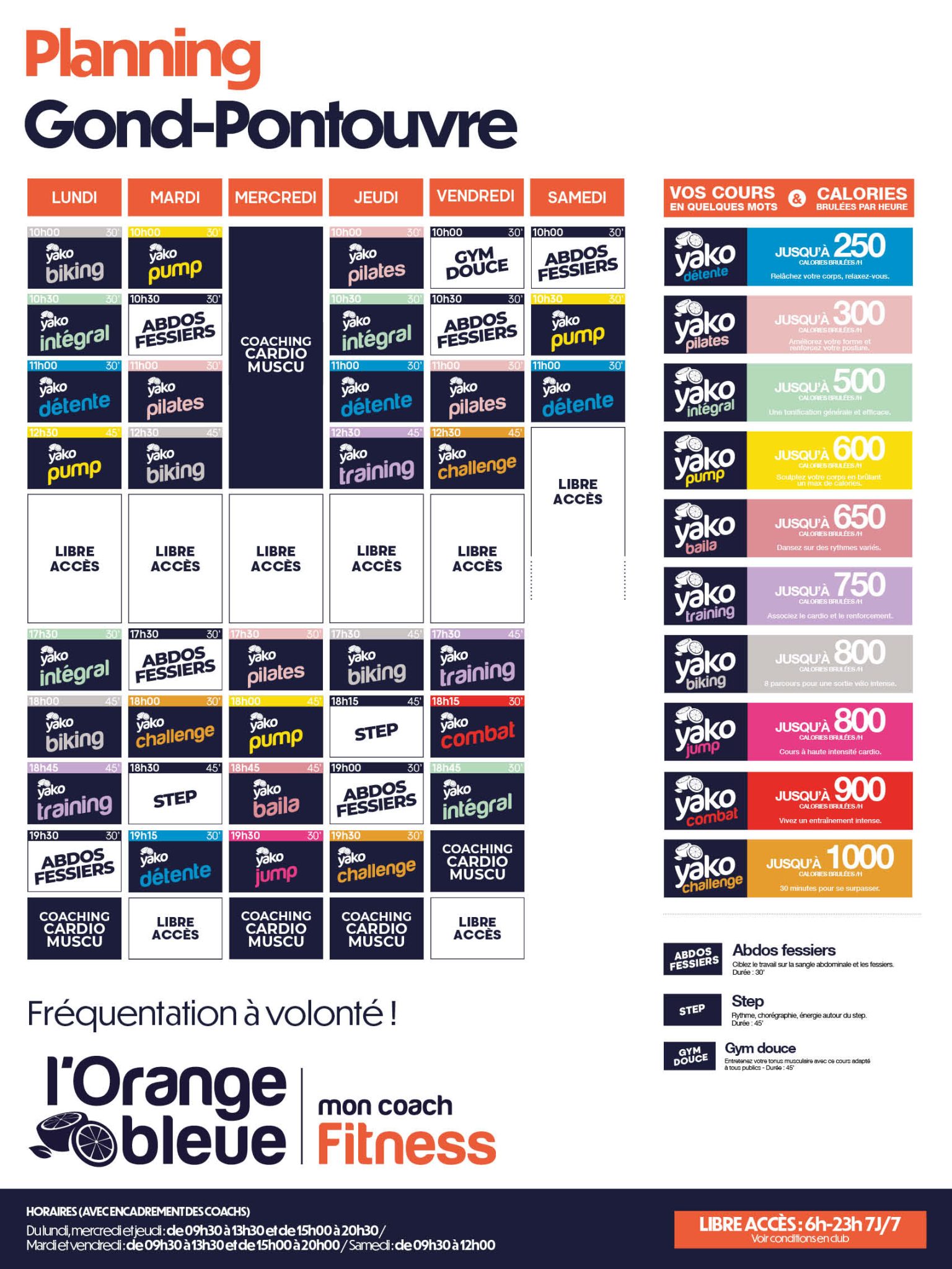 636 planning salle de sport gond pontouvre