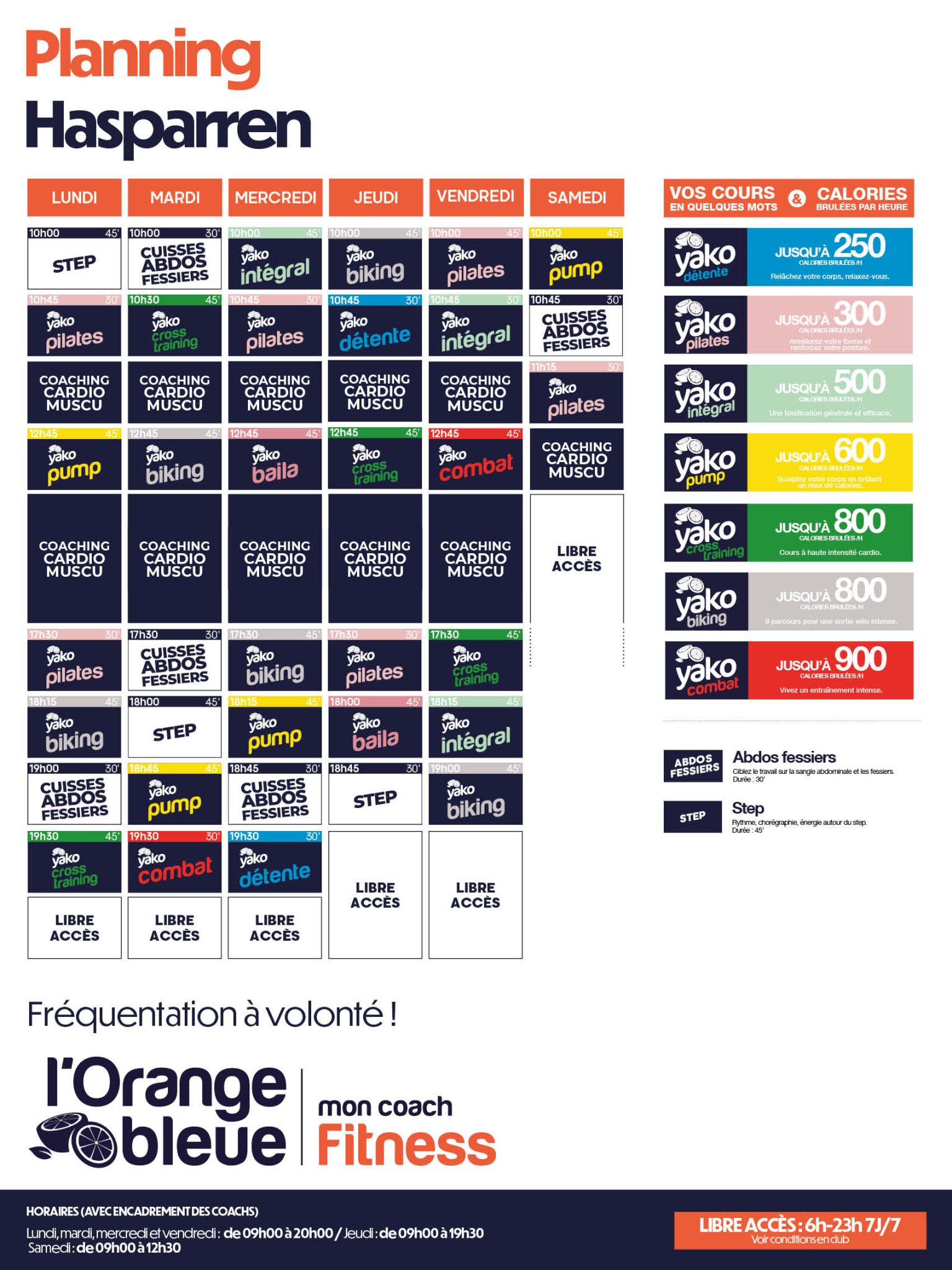 709 planning salle de sport hasparren
