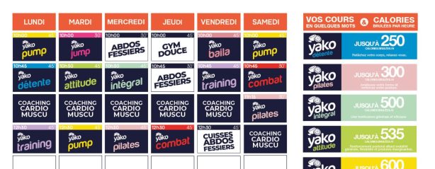 728 planning salle de sport vedene