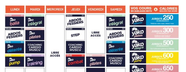 734 planning salle de sport le poire sur vie