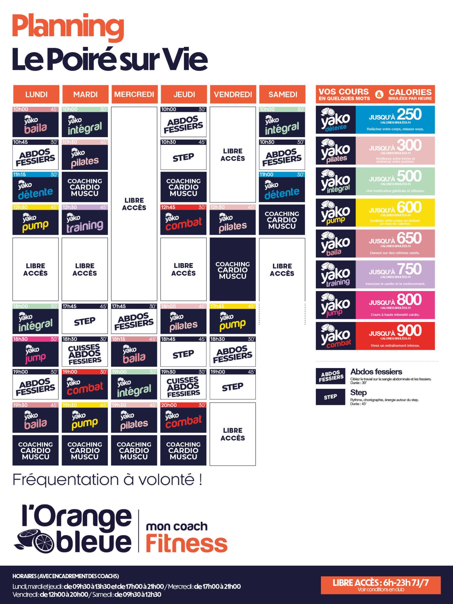 734 planning salle de sport le poire sur vie