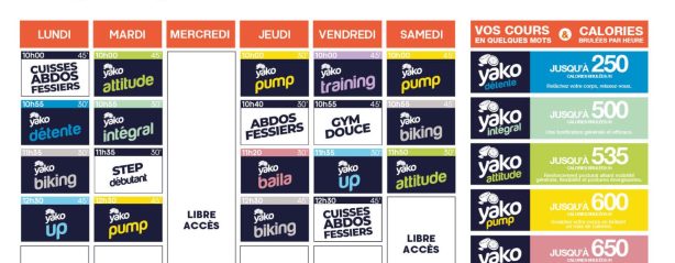 801 planning salle de sport brionne