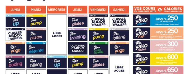101 planning salle de sport epagny
