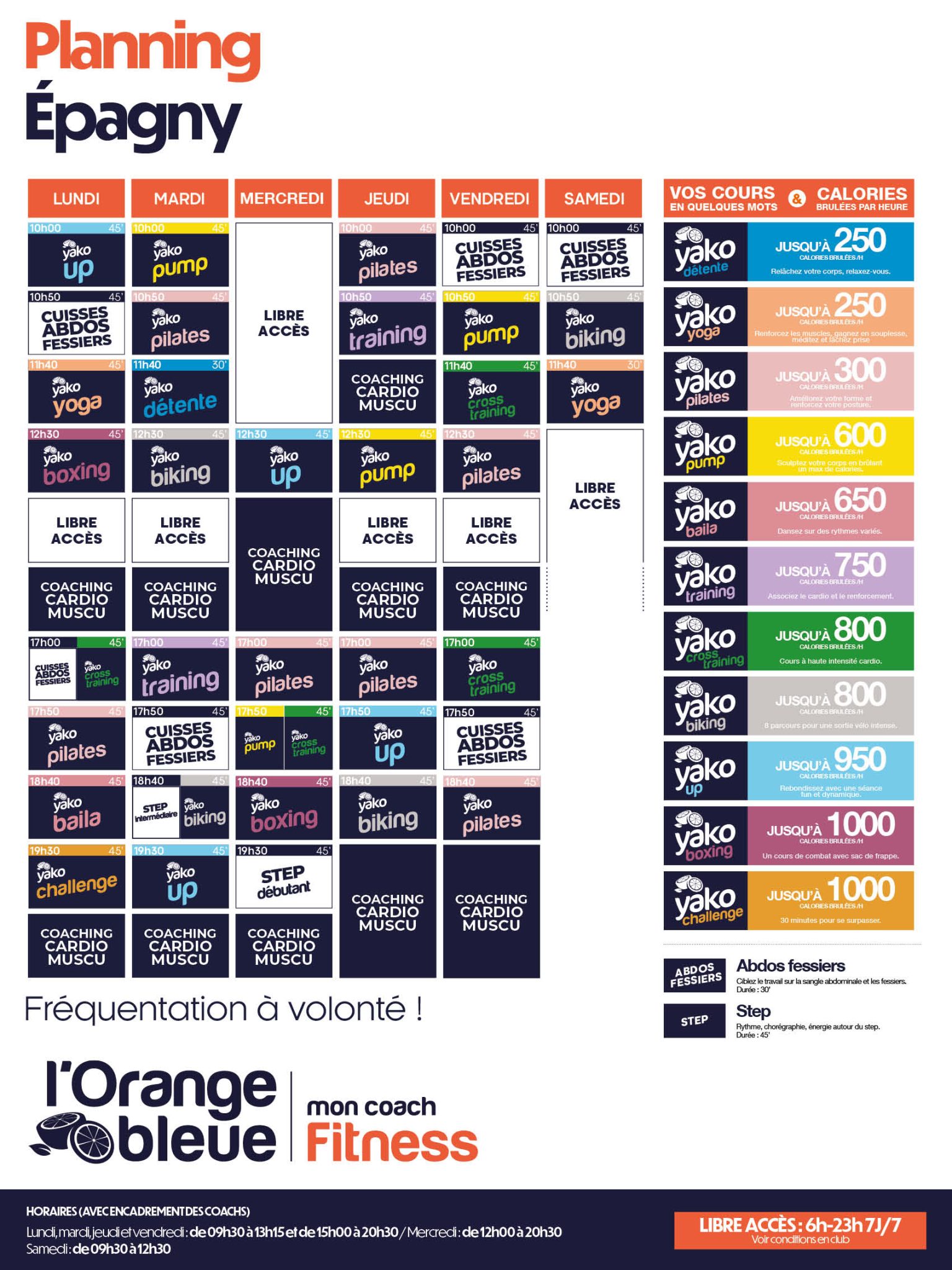 101 planning salle de sport epagny