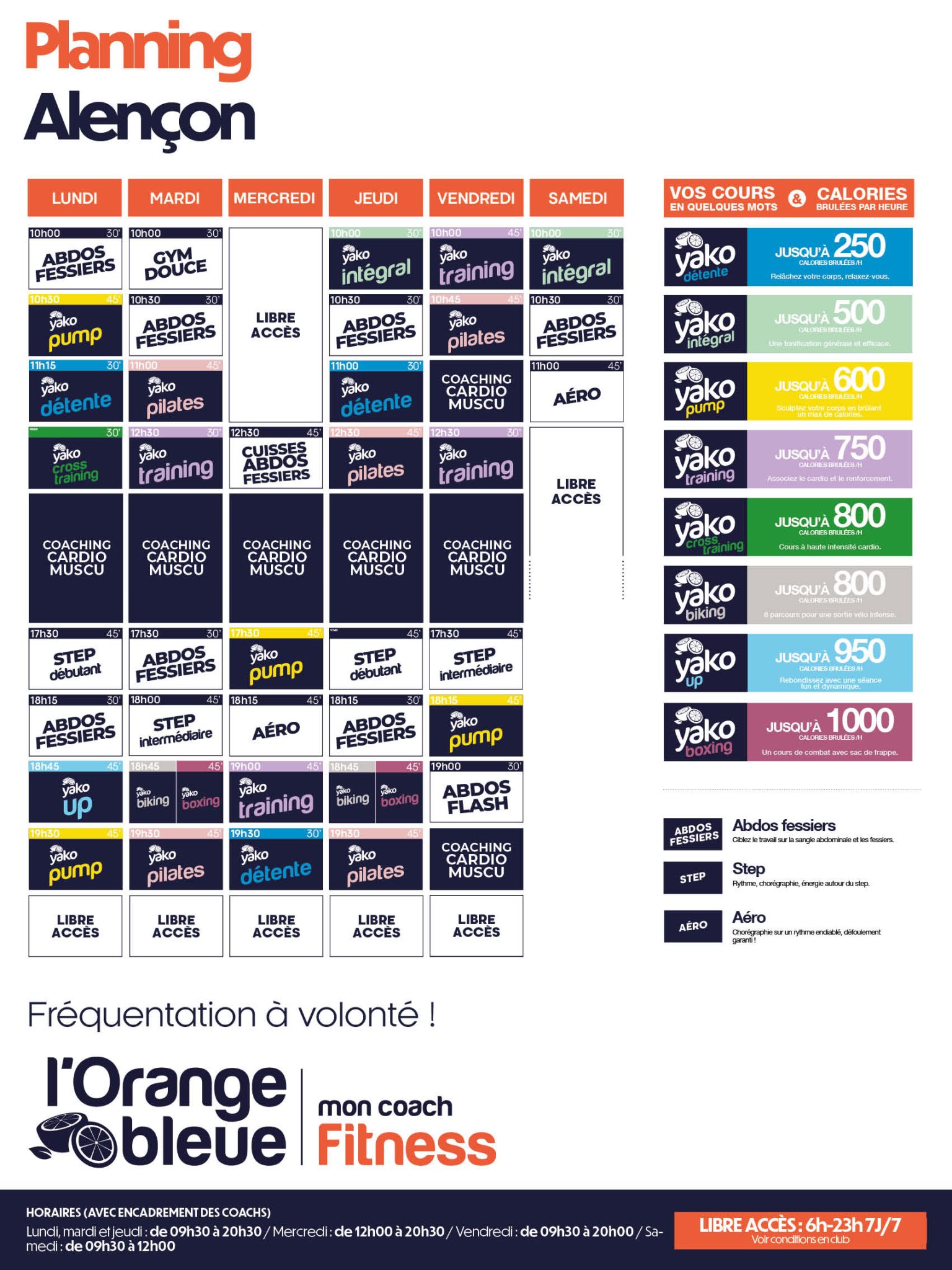 12 planning salle de sport alencon