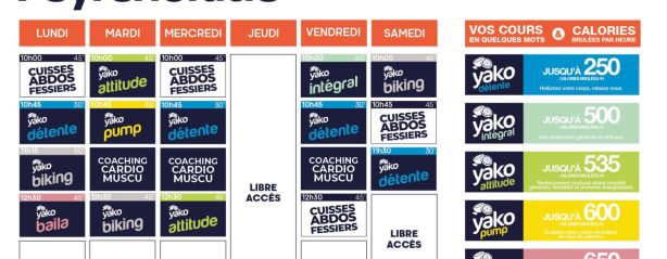 205 planning salle de sport peyrehorade