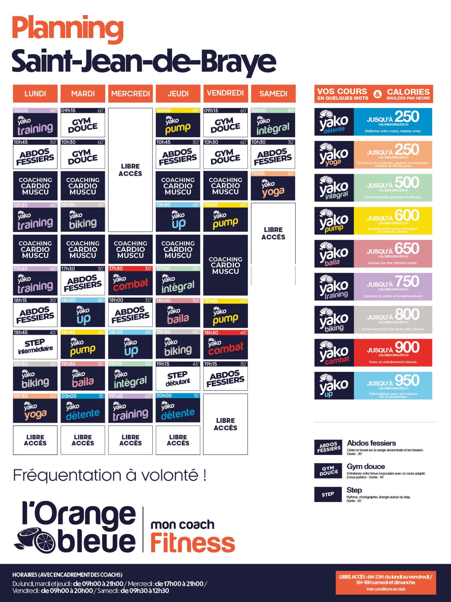 243 planning salle de sport saint jean de braye