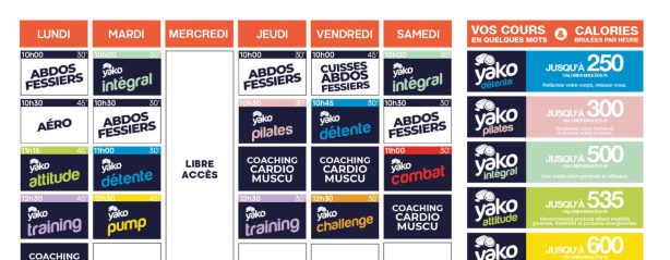 272 planning salle de sport tierce