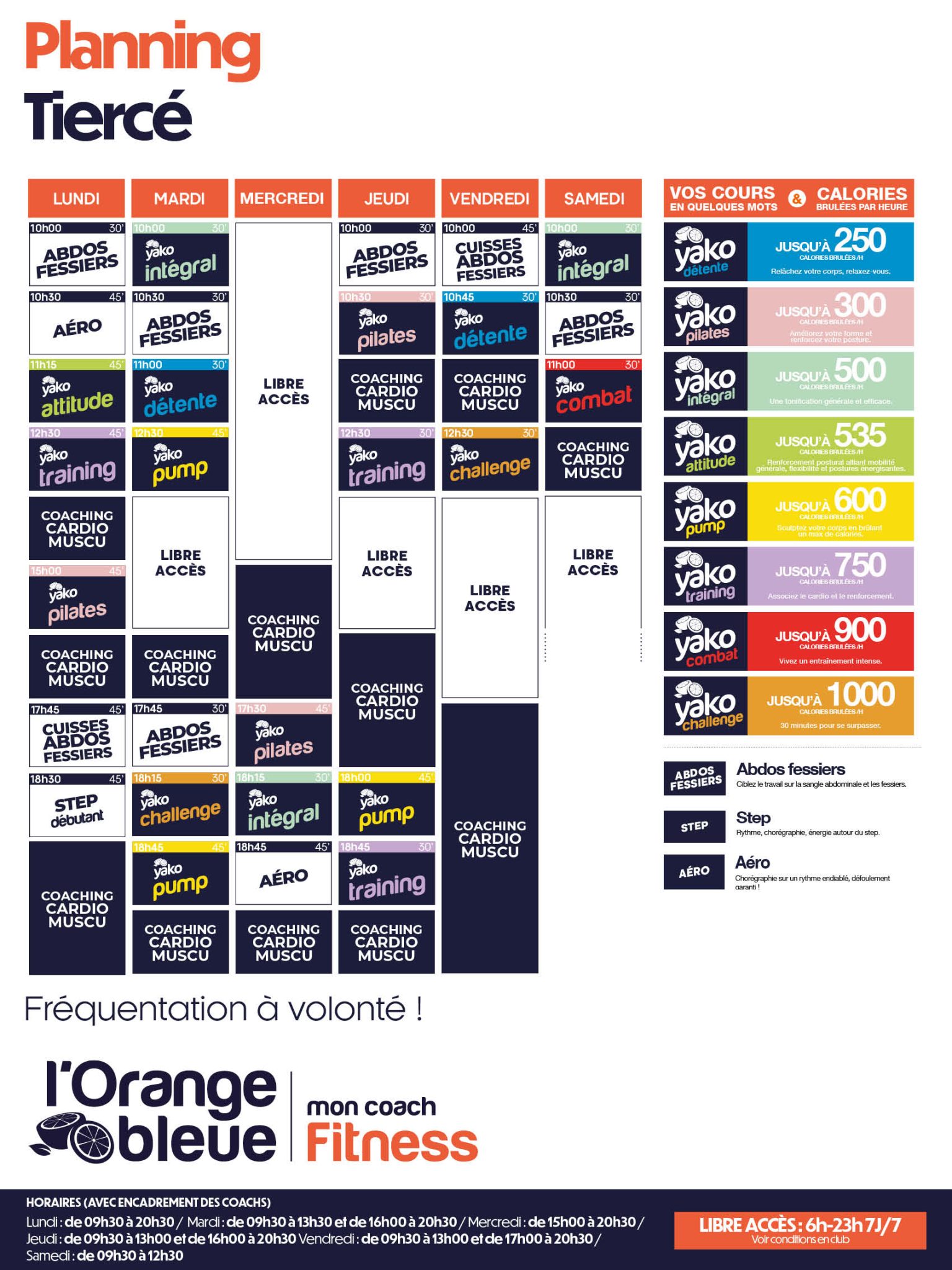 272 planning salle de sport tierce