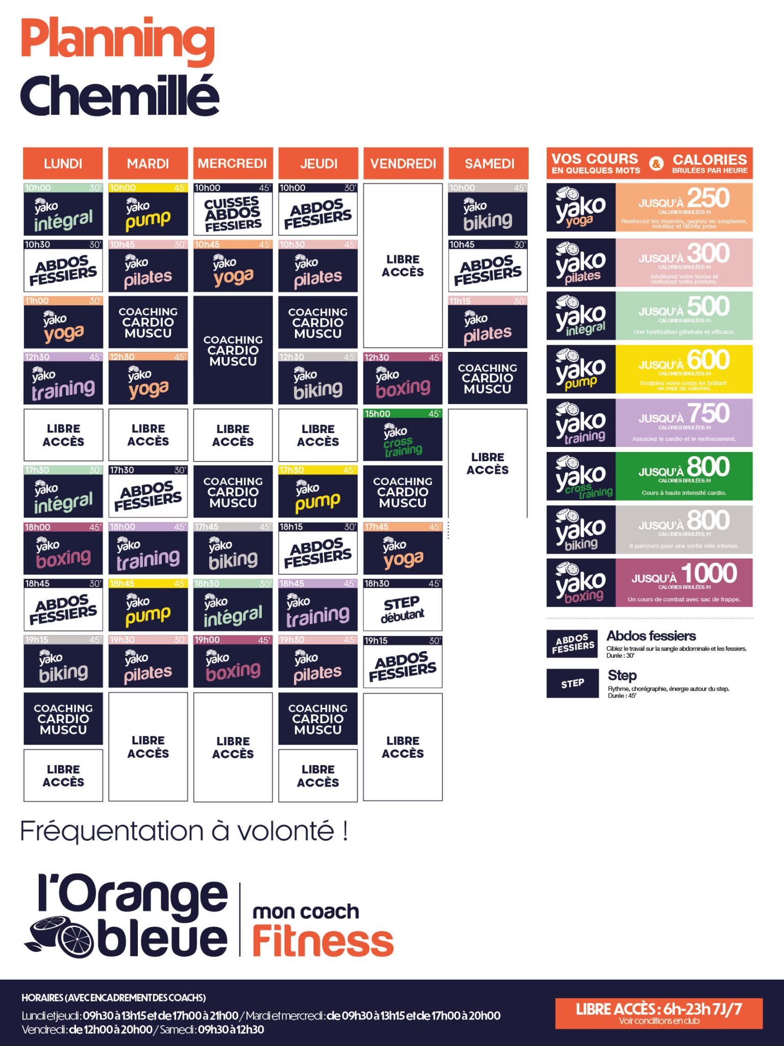 360 planning salle de sport chemille en anjou